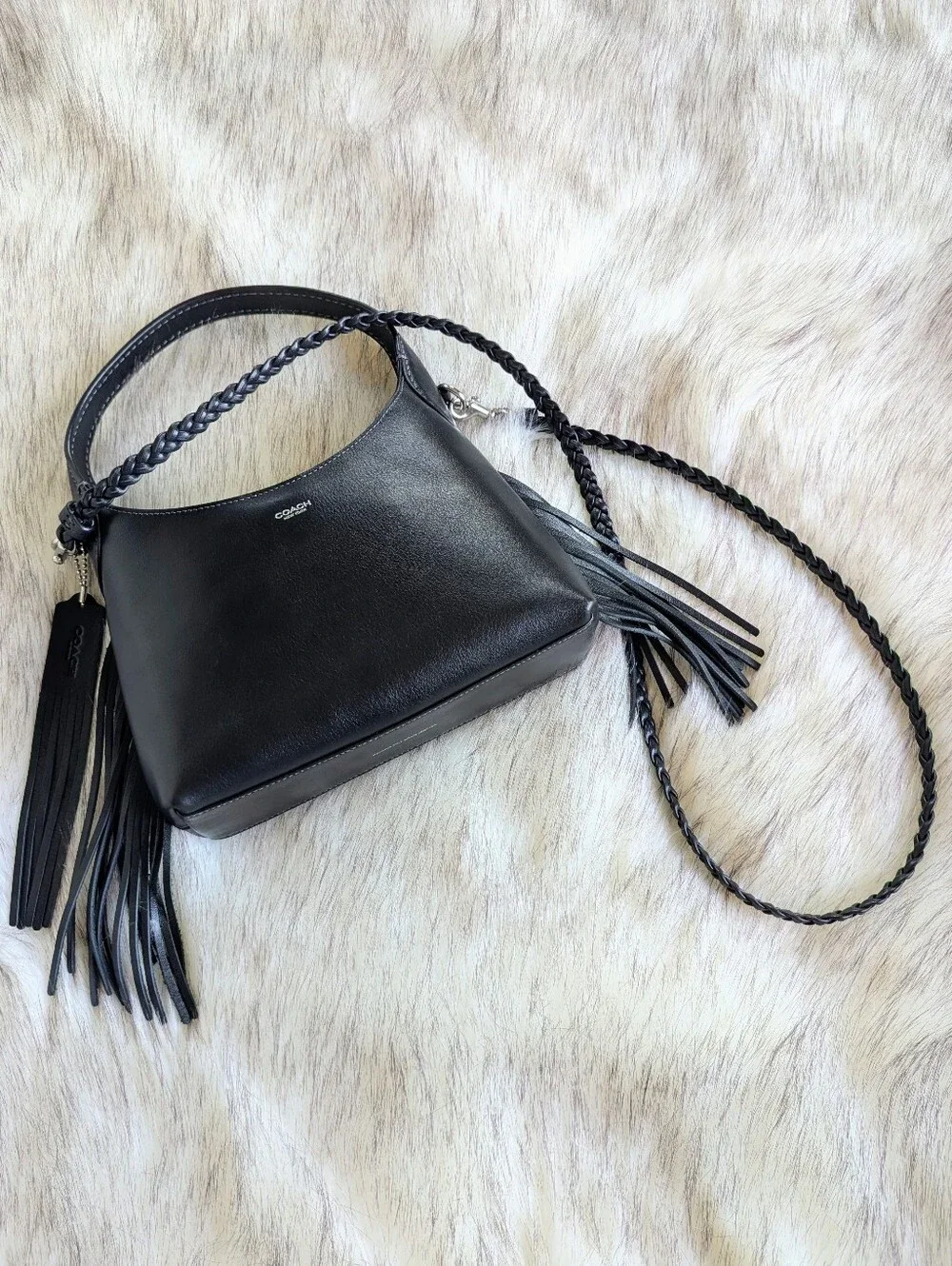 Coach Brooklyn Fringe Shoulder Bag 23 - Picture 3 of 11